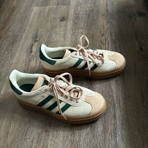 Adidas Gazelle Bold’ Cream Collegiate Green Sneakers